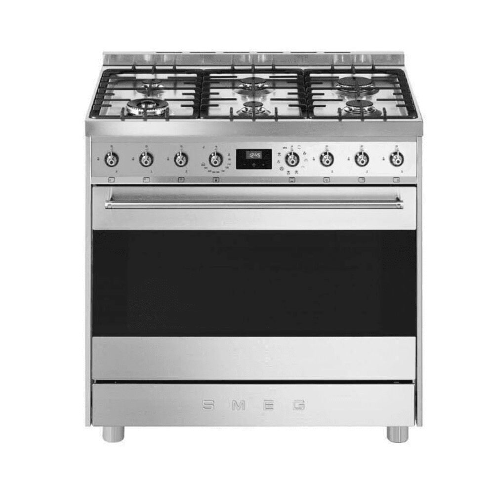 Smeg Ultimate Stainless Steel Cooking Station 90cm Gas & Electric Stove