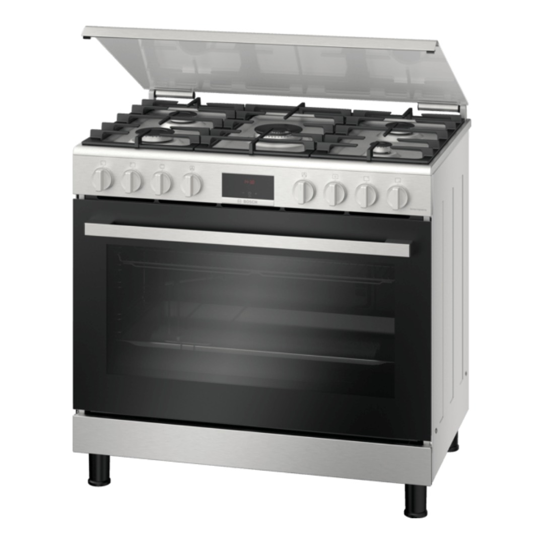 Bosch, Gas range cooker, Stainless Steel