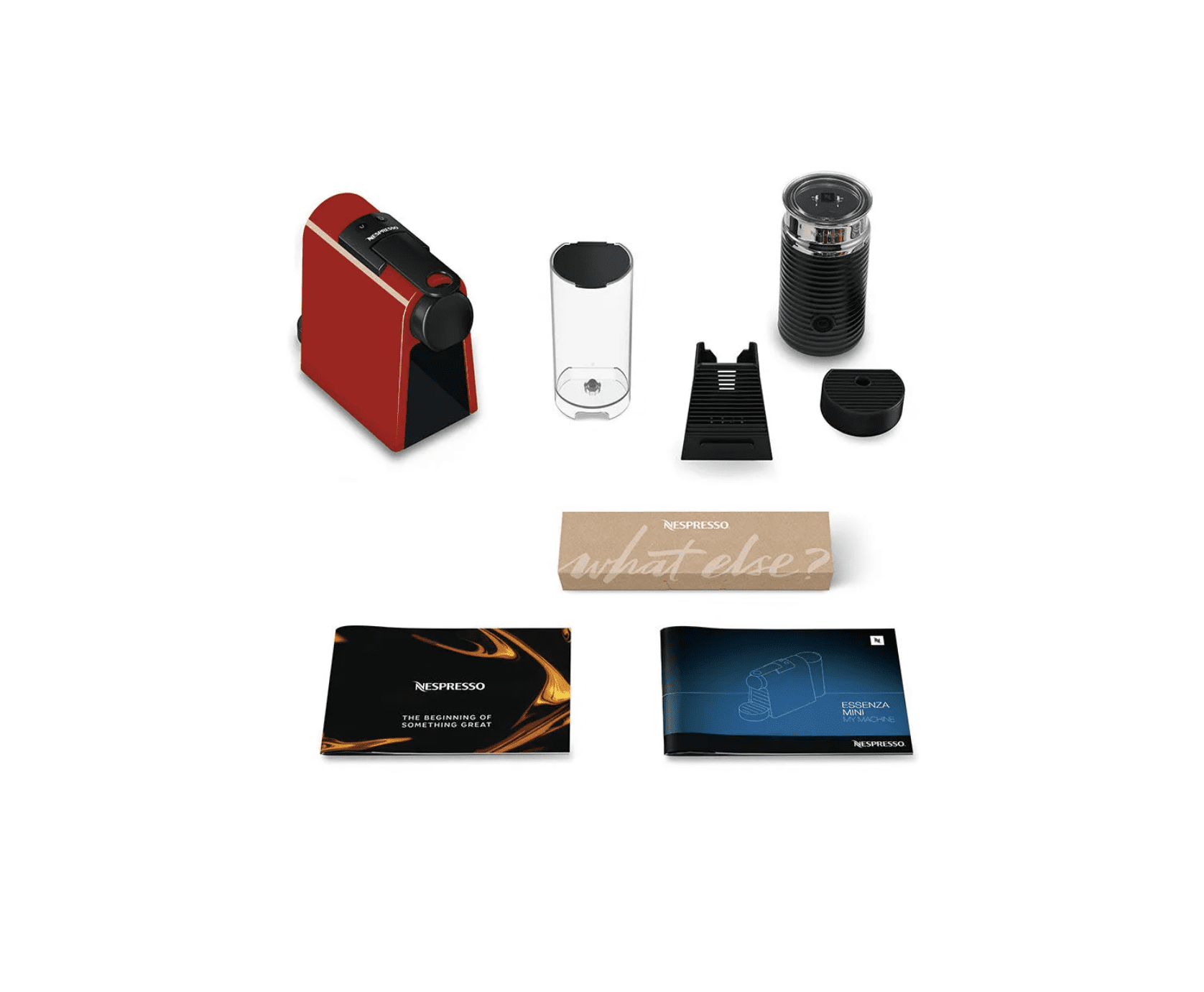 Nespresso Essenza Mini Coffee Machine - Ruby Red